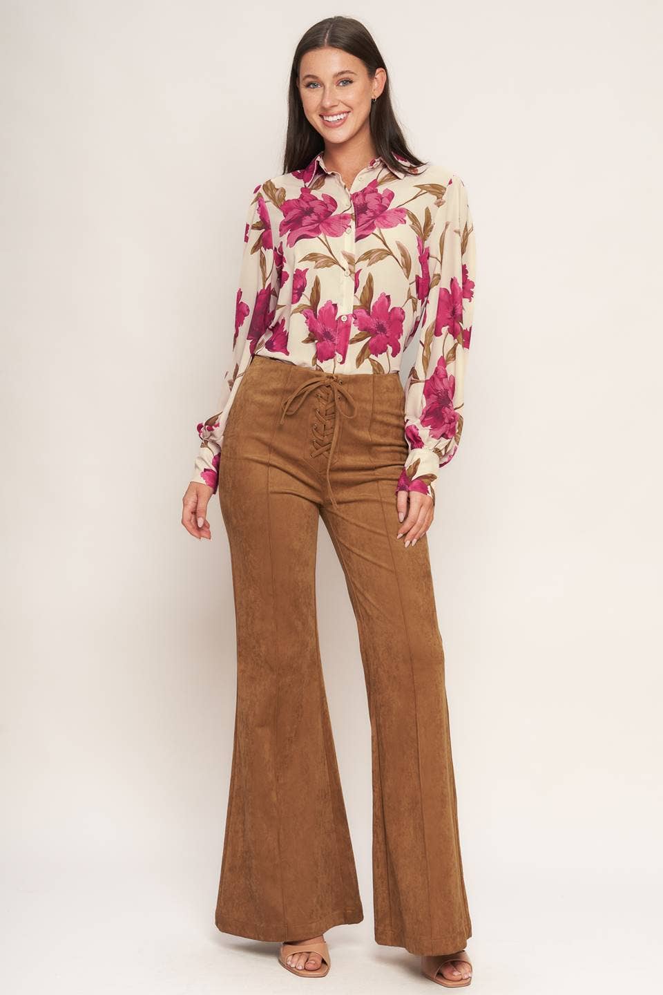 FLYING TOMATO - A faux suede pant - IP9051