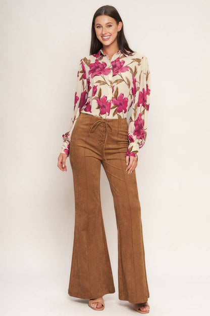 FLYING TOMATO - A faux suede pant - IP9051
