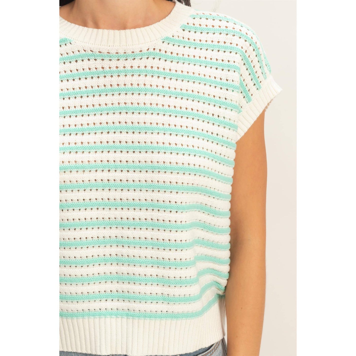 HYFVE - Striped Sleeveless Crew Neck Top