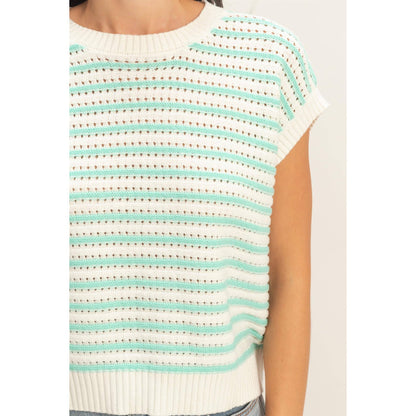 HYFVE - Striped Sleeveless Crew Neck Top