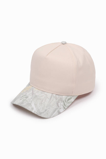 David And Young - CAMO Print Brim 5 Panel Cotton Baseball Cap