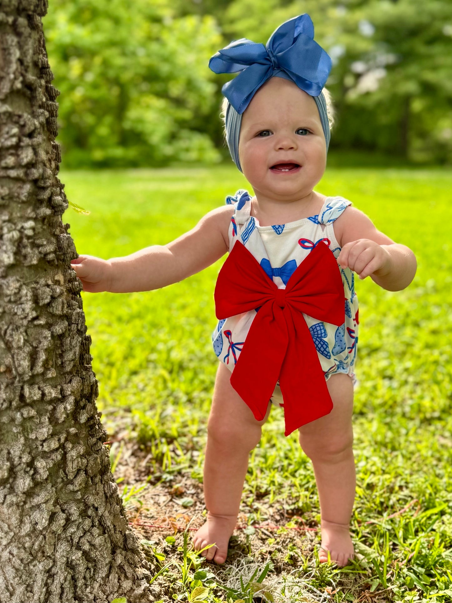 The Shimmer Shack Baby Girl Patriotic Bubble