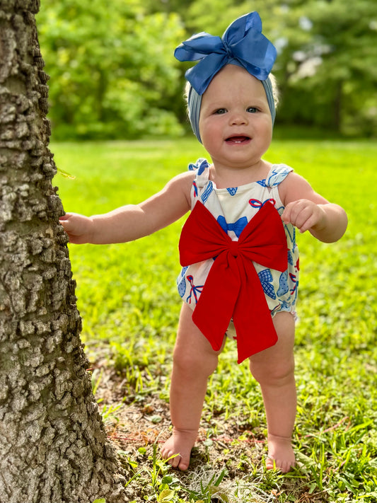 The Shimmer Shack Baby Girl Patriotic Bubble