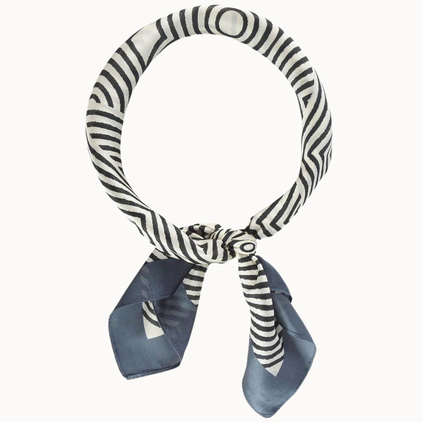 Olive & Pique - "So Silky" Satin Neckerchief Scarf, Versatile, Denim