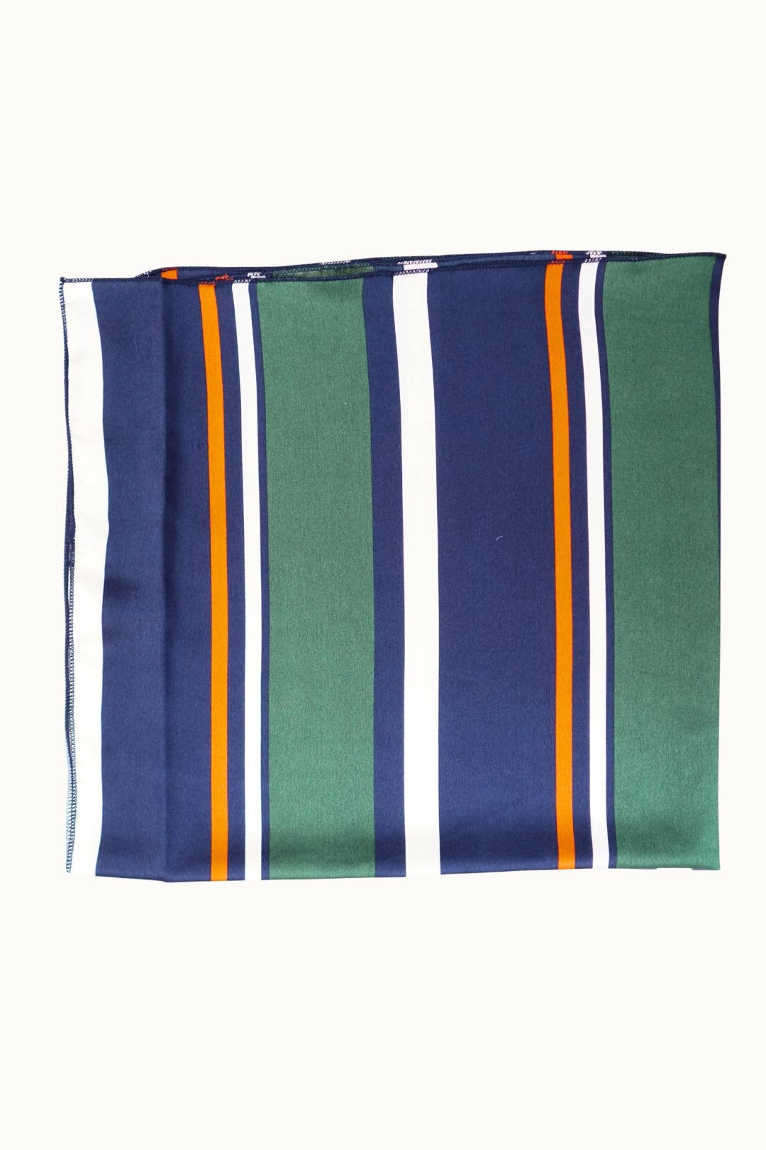 Olive & Pique - "So Silky" Satin Neckerchief Scarf, Versatile, Olive Stripes