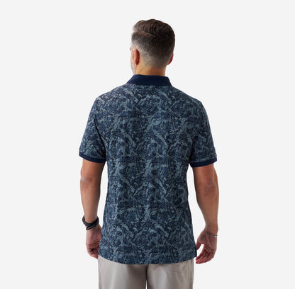 Performance Ringer polo digi camo navy