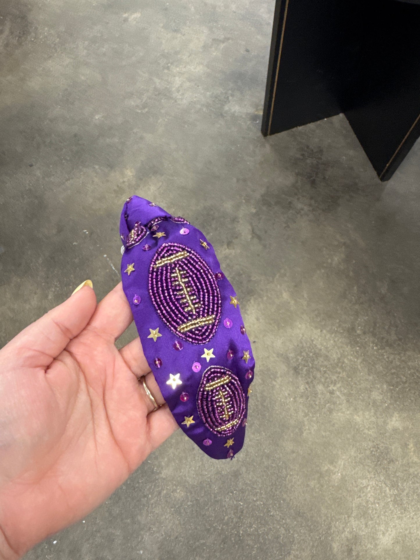 Purple football headband