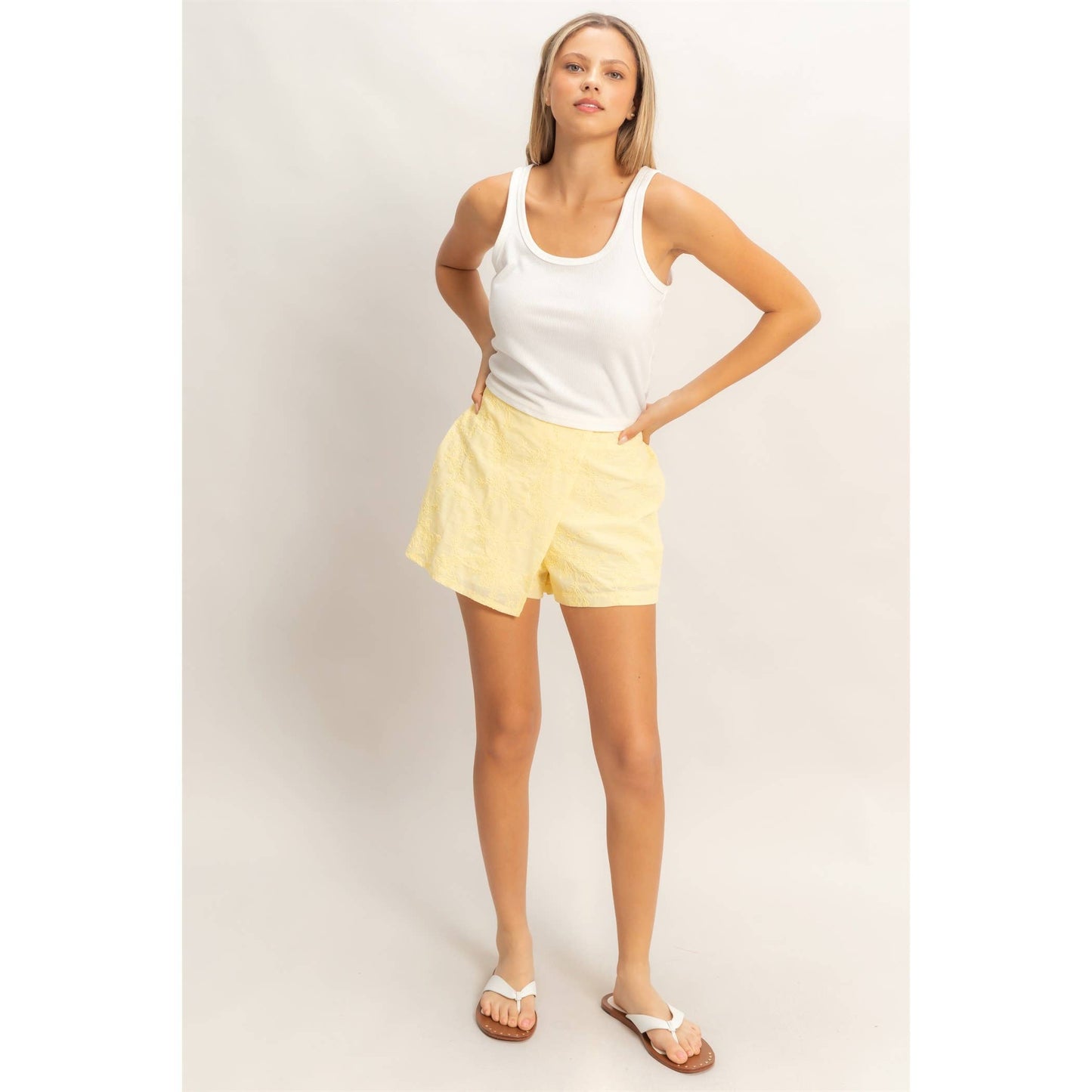 HYFVE - Floral Embroidered Wrap Skort