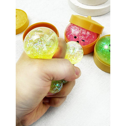Mini Glittered Dumpling Squishy with Steamer