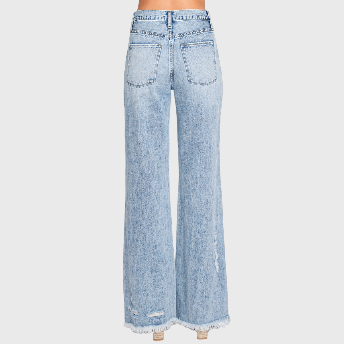 Petra153 - P865VXF-LT DESTROYED HIGH RISE RIGID VINTAGE FLARE JEANS
