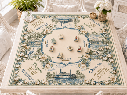 Pat's Monograms, LLC - The Mahjestic South Mahjong Mat — Player's Edition — Preorder