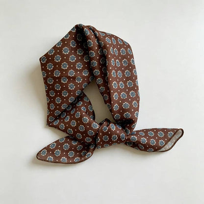 DAYLA - Coffee Floral Print Bandana