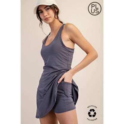 Rae Mode - PLUS SIZE TENNIS ROMPER DRESS