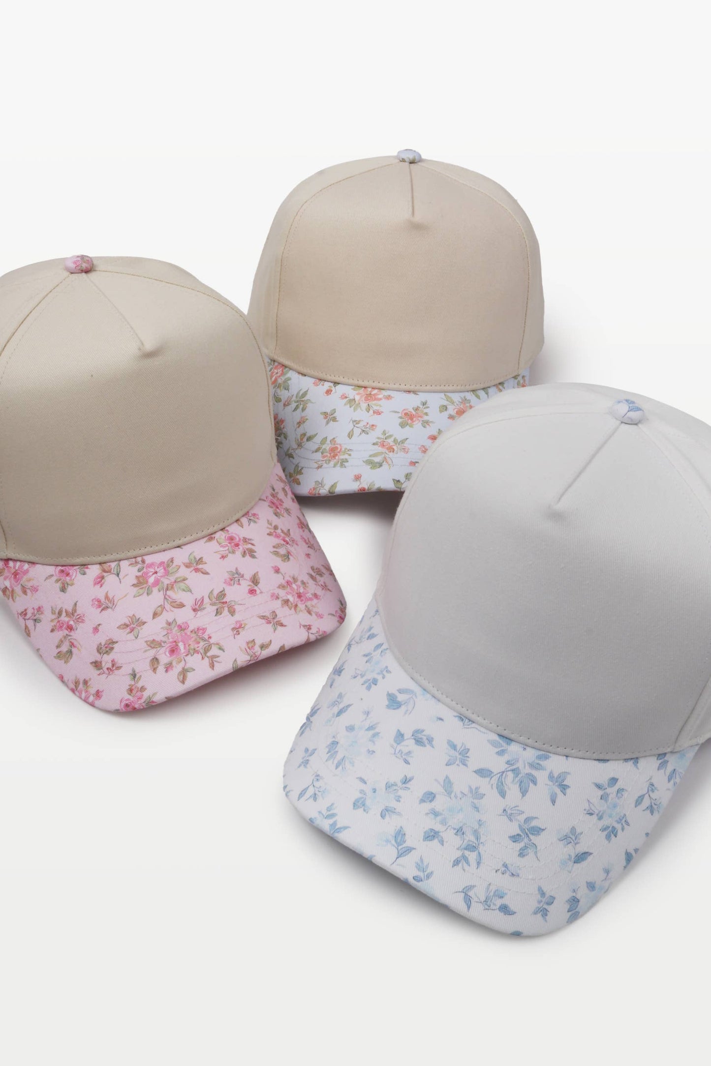 David And Young - FLORAL PRINT BRIM Two Tone Baseball Cap