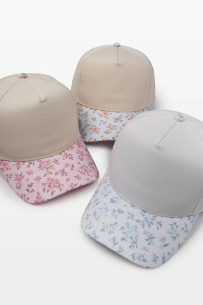 David And Young - FLORAL PRINT BRIM Two Tone Baseball Cap