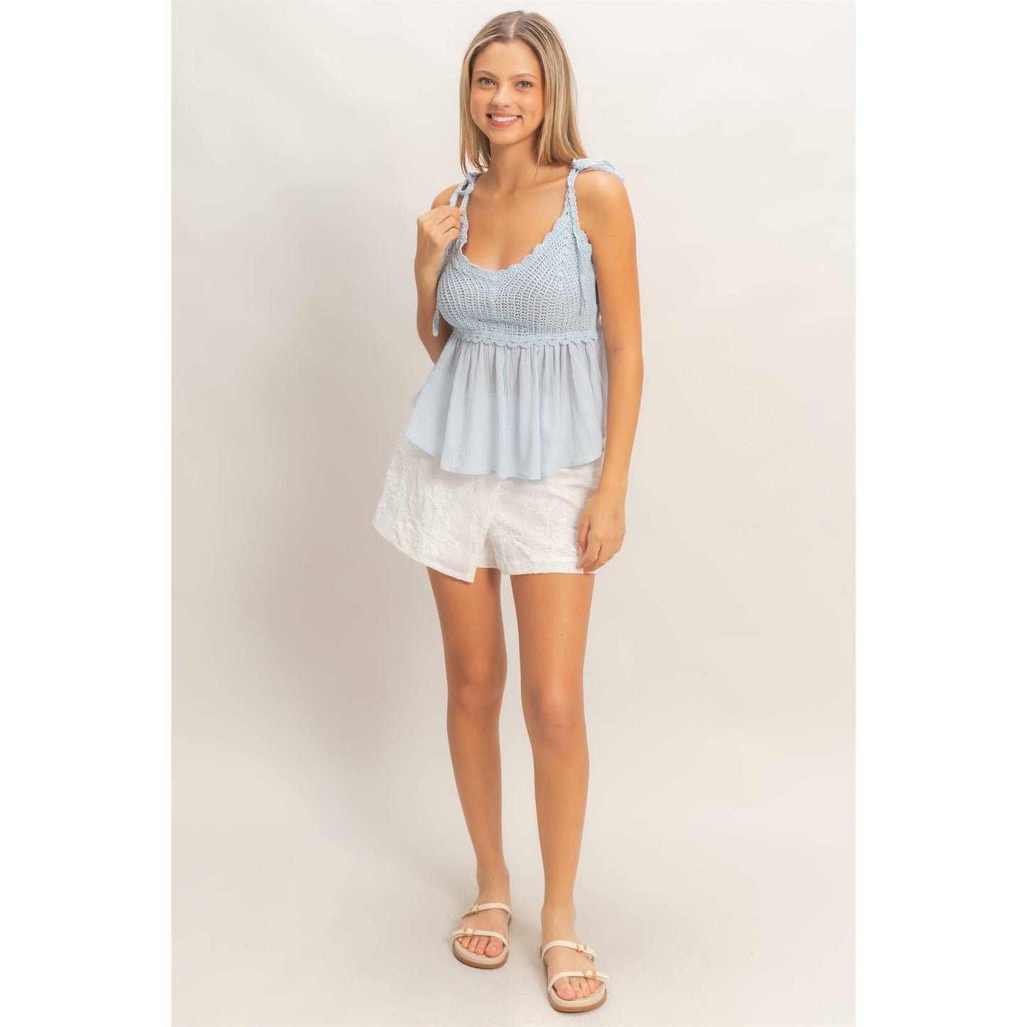 HYFVE - Floral Embroidered Wrap Skort