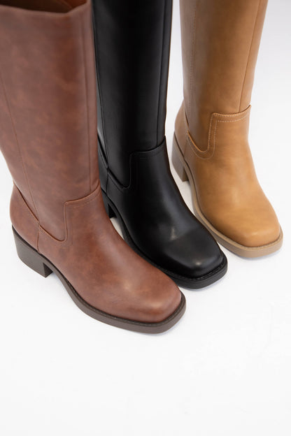 CCOCCI - BELVIN MINIMAL DESIGN PULL-ON STYLE RIDING BOOTS