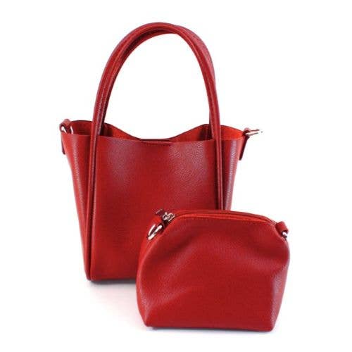 Pretty Persuasions - P25014 Small Tote/Crossbody Bag w/Cosmetic Pouch