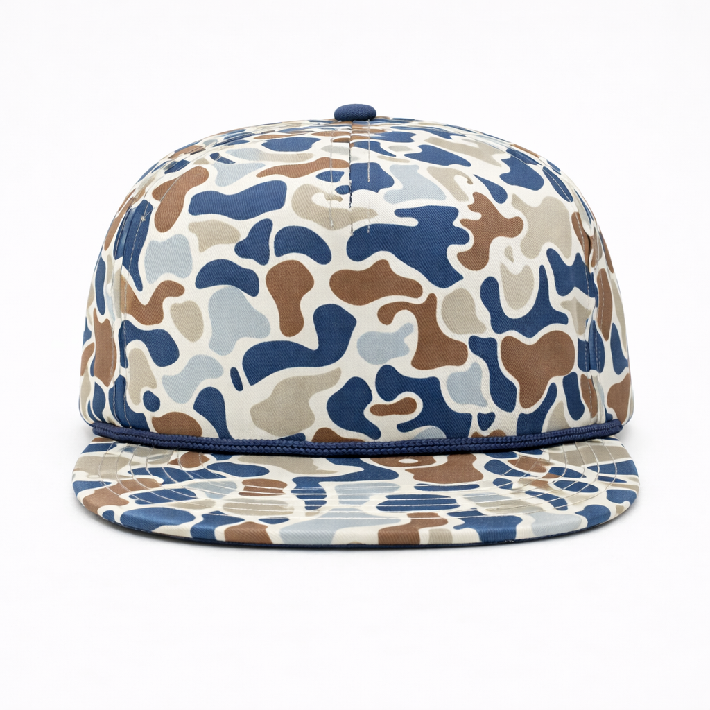 Blank Rope Hats - Golf Camo / Navy Rope