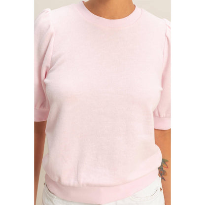 Puff Short Sleeve Crew Neck Top