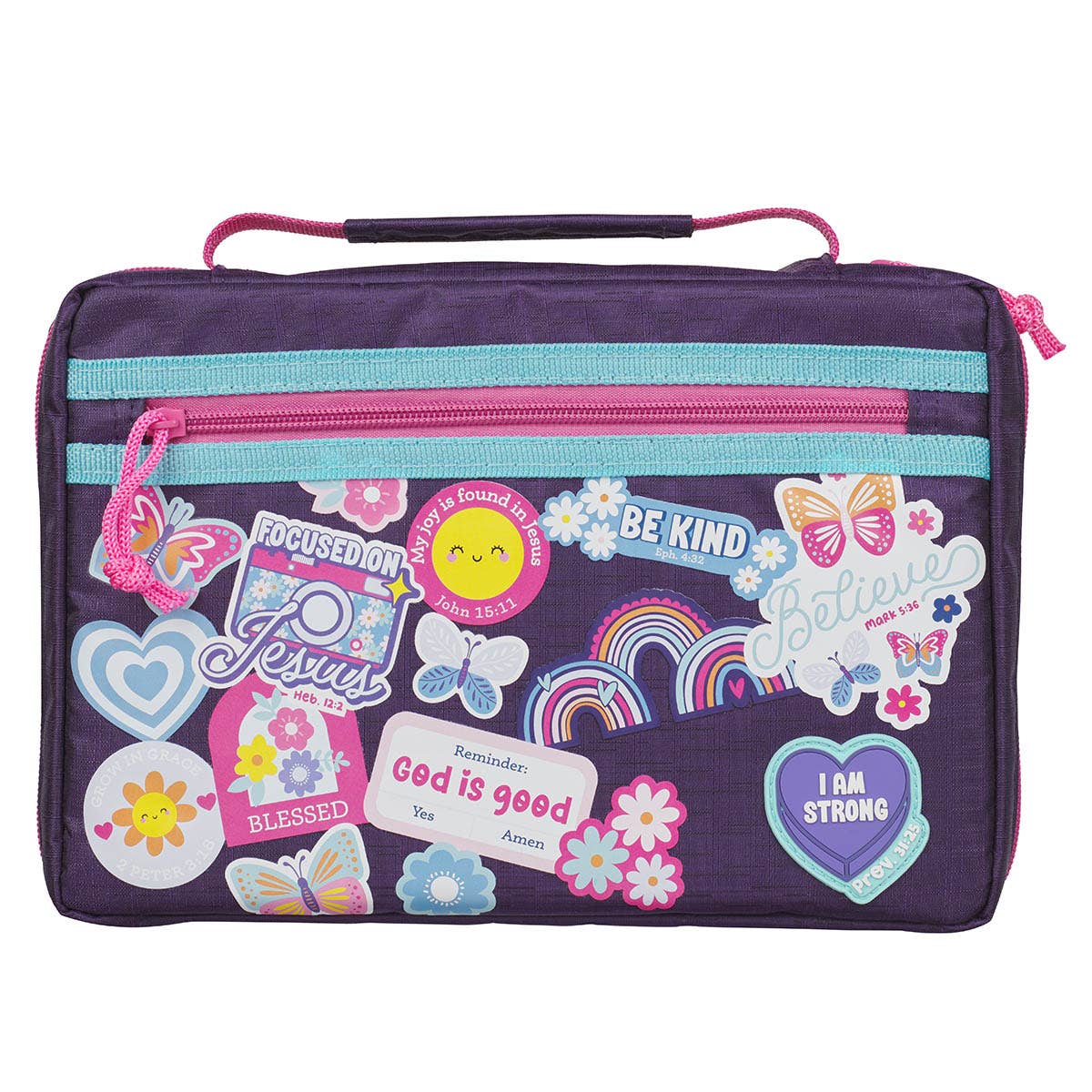 Christian Art Gifts - Bible Cover Fashion I Am Strong Prov. 31:25 M