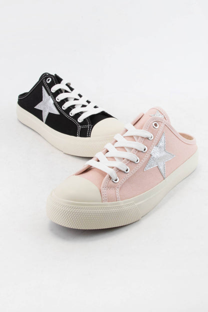 CCOCCI - ZOE Star Patch Mule Sneakers Canvas Slip-On Backless Sneaker
