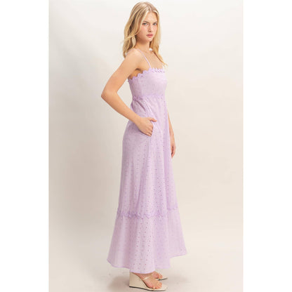 HYFVE - Scallop Trim Eyelet Midi Dress