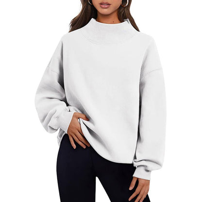 Paperdoll - Pullover Mock Neck Fleece Sweatshirt