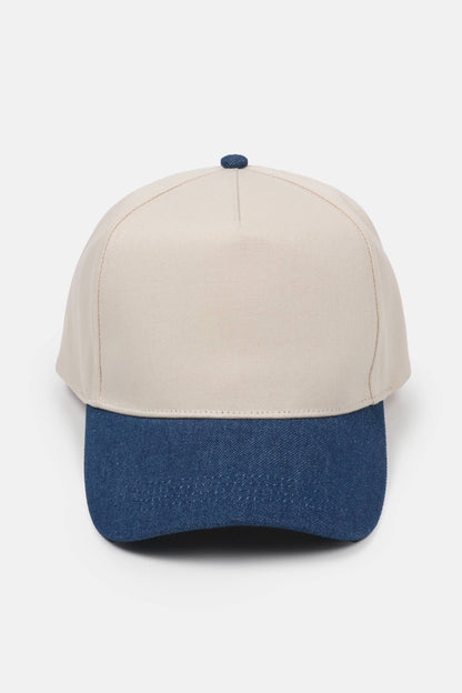 David And Young - Two Tone Denim 5 Panel Baseball Cap
