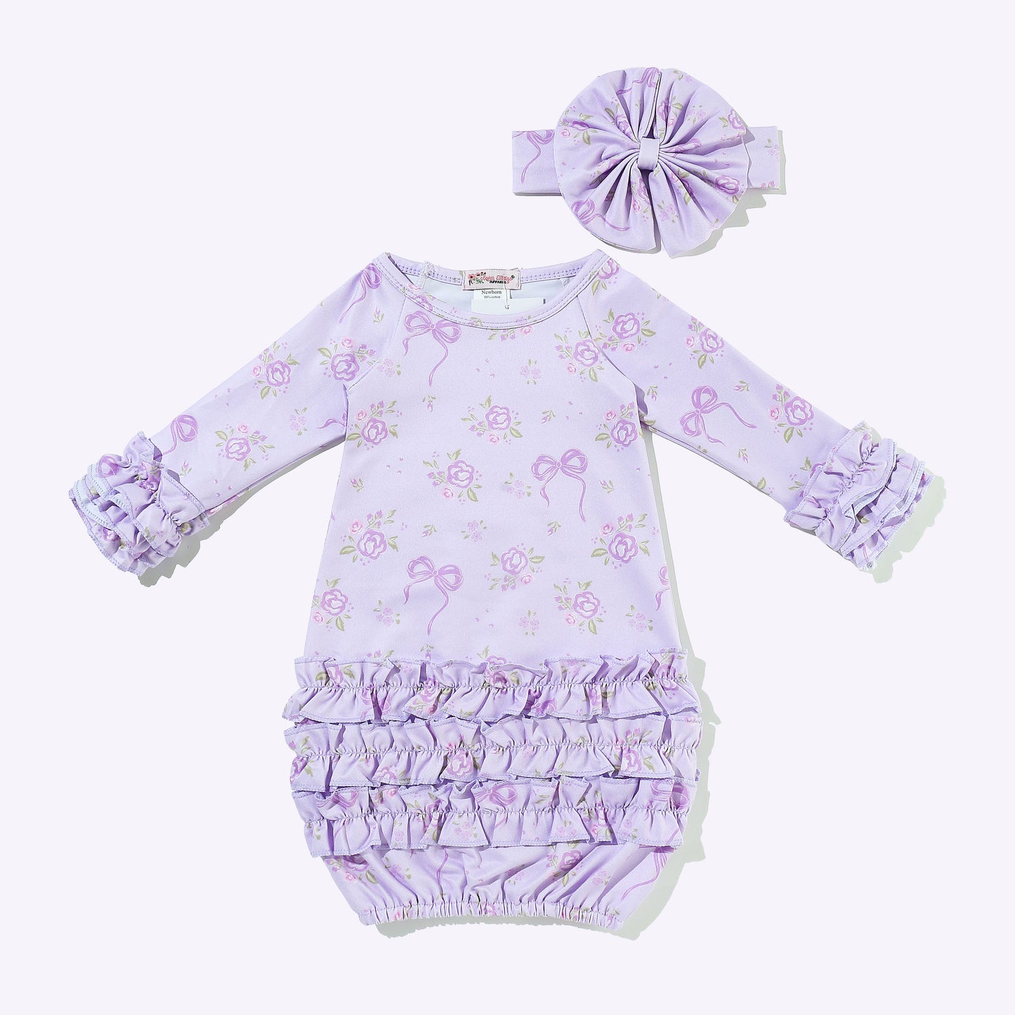 Lavender Elegant Baby Gown