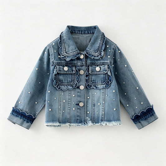 Scallop Pearl Jean Jacket