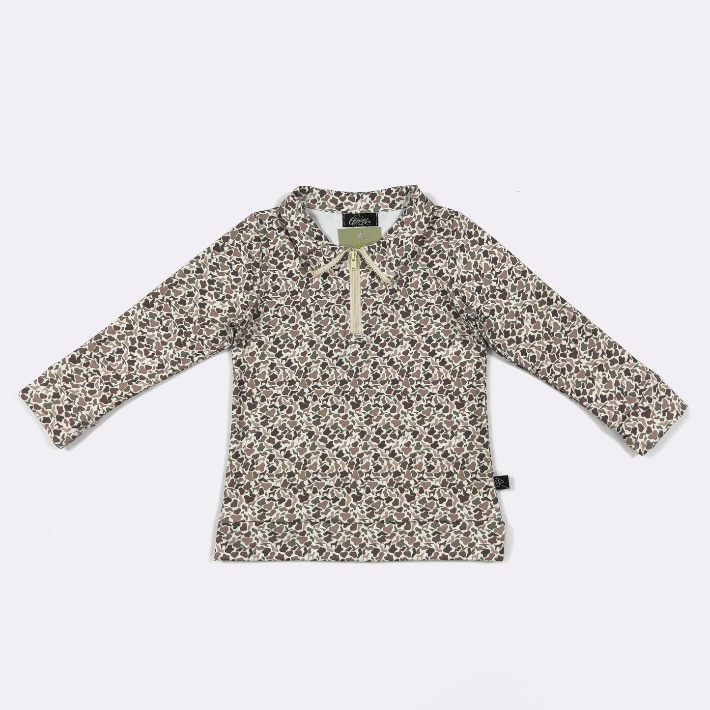 Dog Duck Hunt Camo Boy Quarter Zip