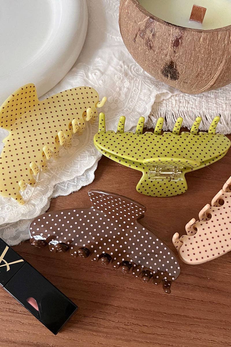 Soli Echo - Polka Dot Hair Claw Clip