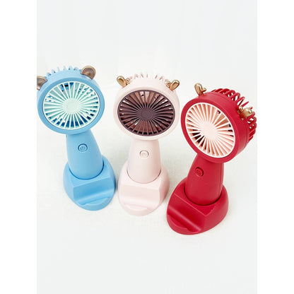 Portable Hand Fan with Cell Phone Stand