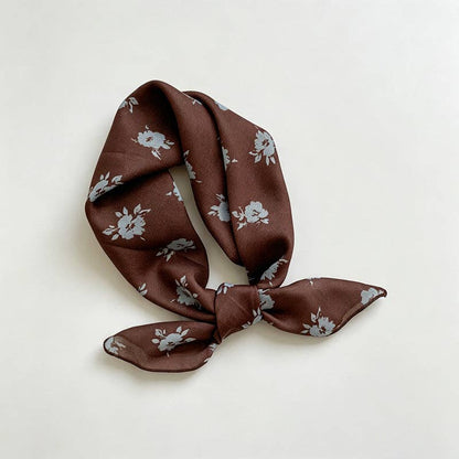 DAYLA - Coffee Floral Print Bandana