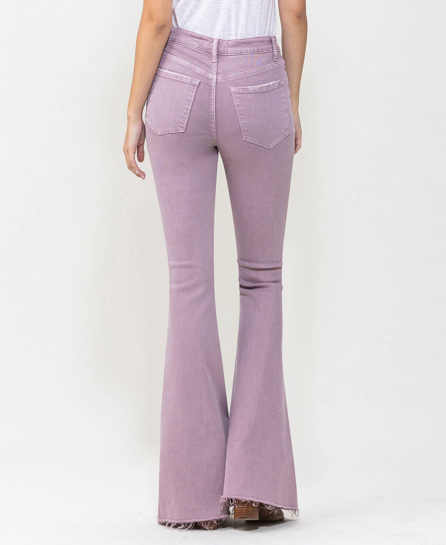 VERVET by FLYING MONKEY - HIGH RISE RAW HEM SUPER FLARE JEANS