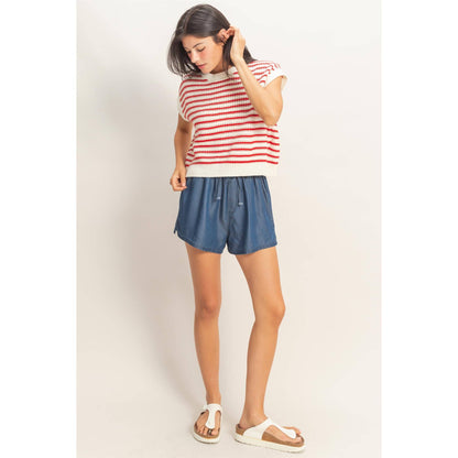 HYFVE - Striped Sleeveless Crew Neck Top