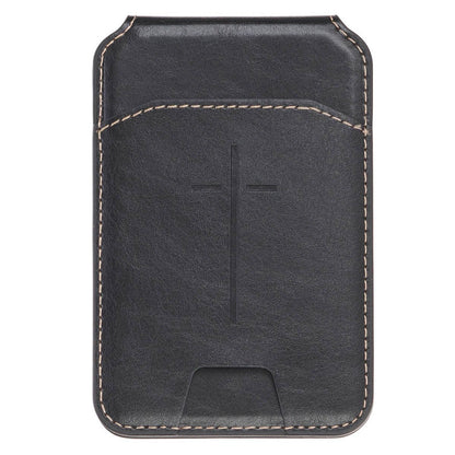 Christian Art Gifts - Phone Wallet Magnetic Black Cross