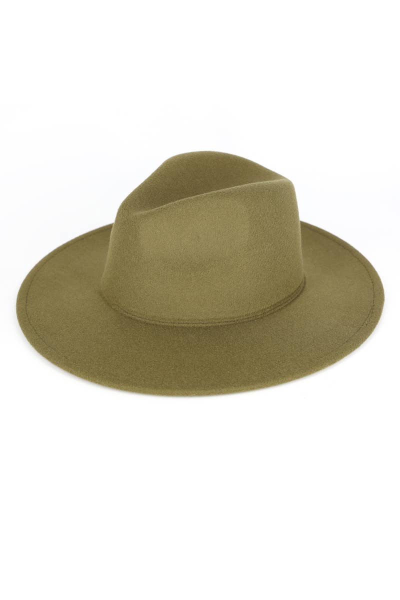 Anarchy Street - Solid Flat Brim Panama Hat