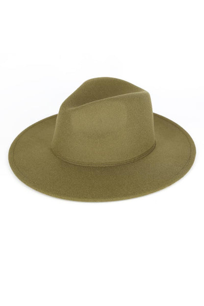 Anarchy Street - Solid Flat Brim Panama Hat