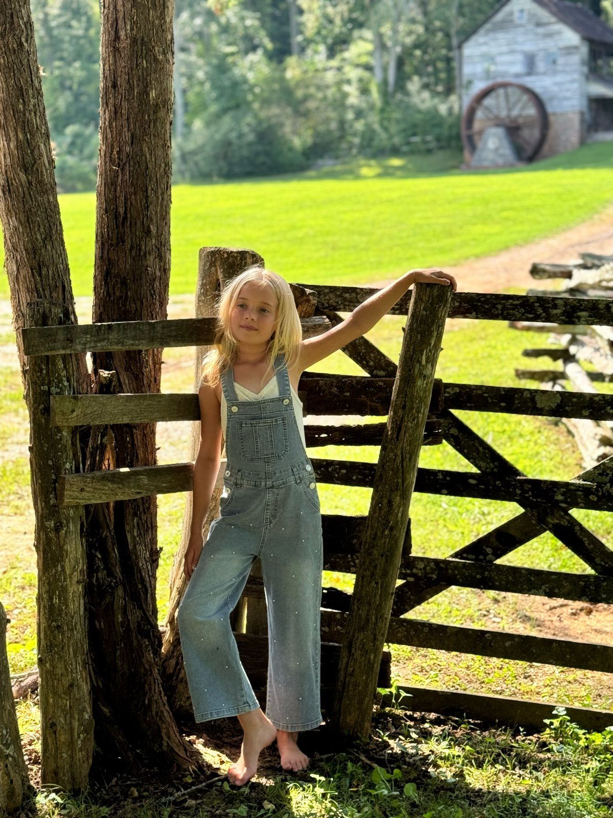 Pearl Denim Overalls