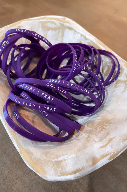 You Play I Pray -  Team Spirit Bracelets | Christian Gameday Gift | Sport Mom