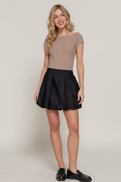 Active Basic | Active USA - Ballon Pleated Mini Skirt