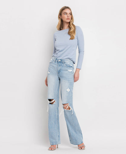 VERVET by FLYING MONKEY - 90'S VINTAGE SUPER HIGH RISE FLARE JEANS T5346