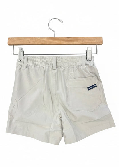 Burlebo Youth Light Khaki Everyday Shorts with American Flag Pocket