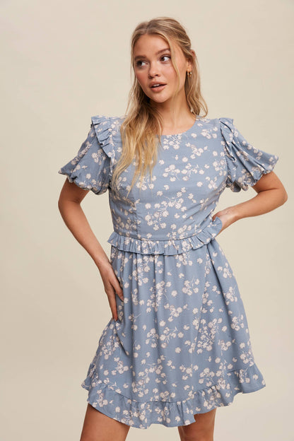Daisy Ruffle Mini Dress