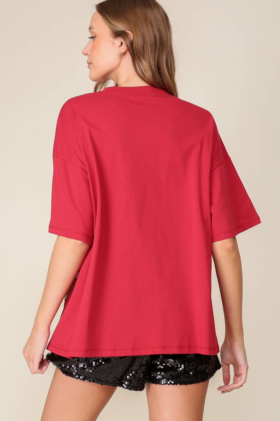 Game day Sequins football Top