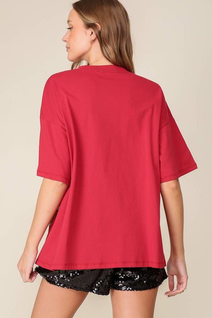 Game day Sequins football Top