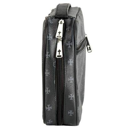 White Dove Bible Cover Black Heart X-Large