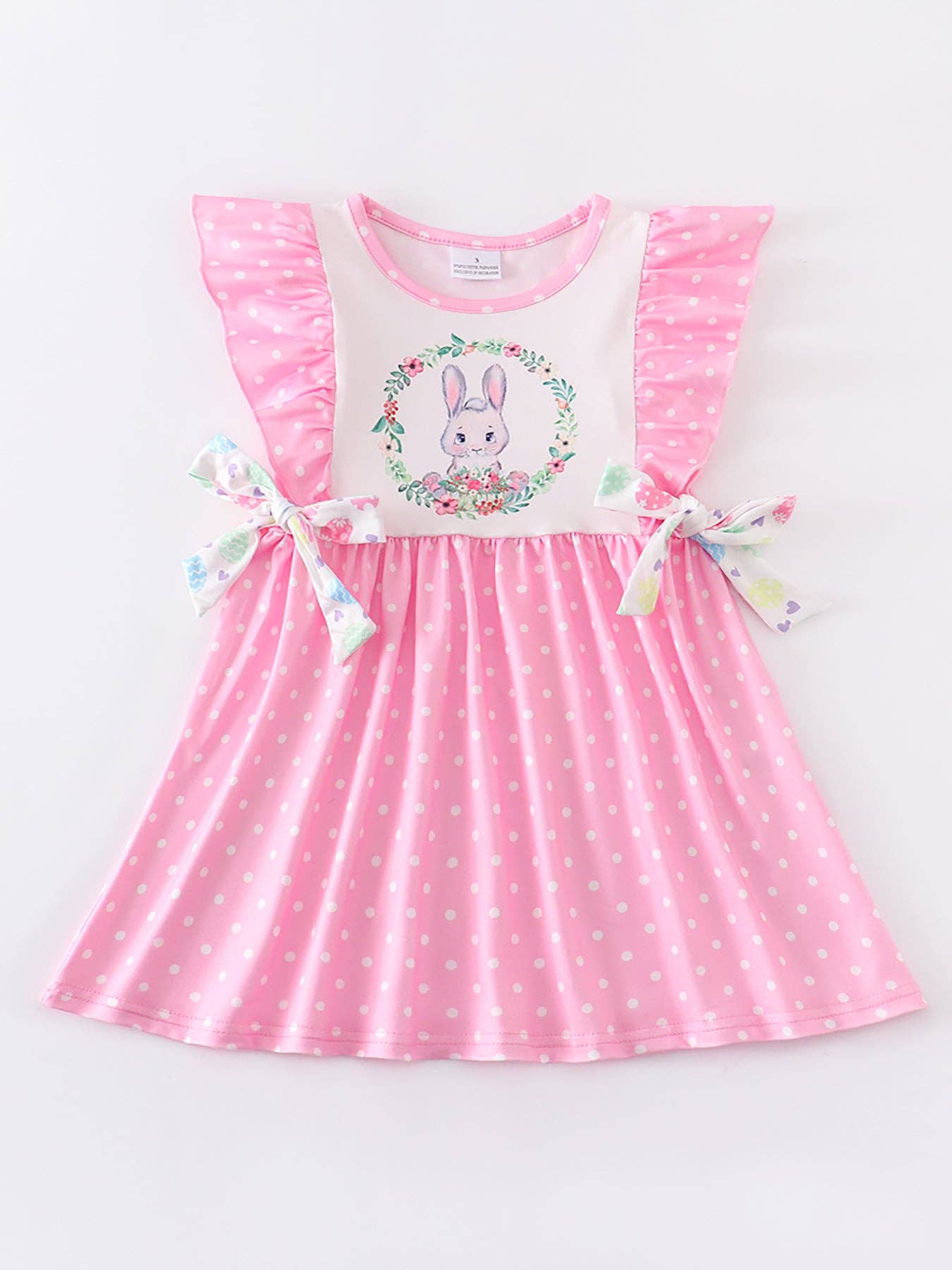 Rylee Faith Designs - Pink Rabbit Ruffle Girl Dress